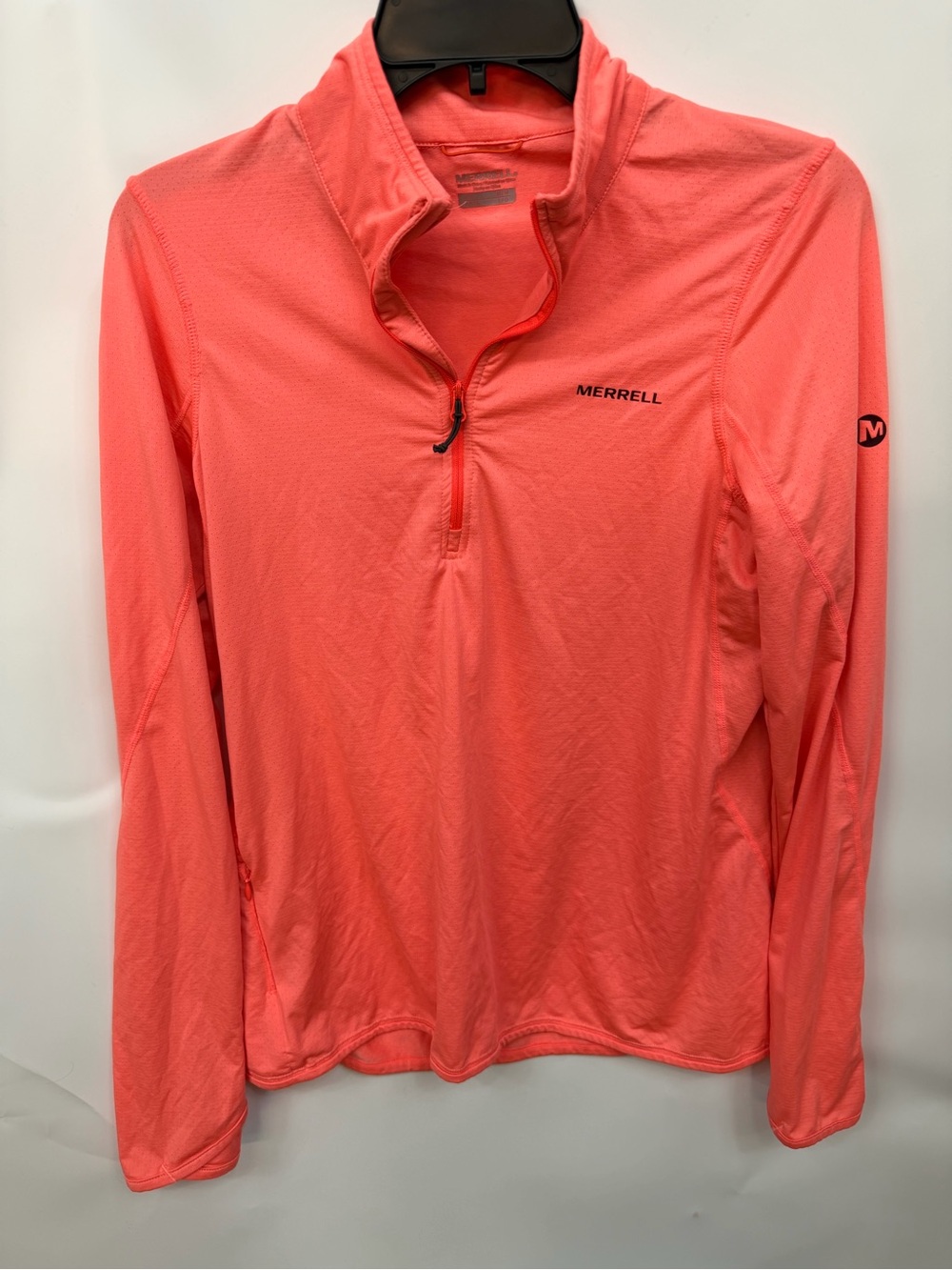 Merrell Coral Pink Half-Zip Active Top women’s size medium